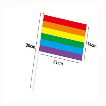 14*21 CM dúhová vlajka gay pride LGBT banner 50PCS/VEĽA