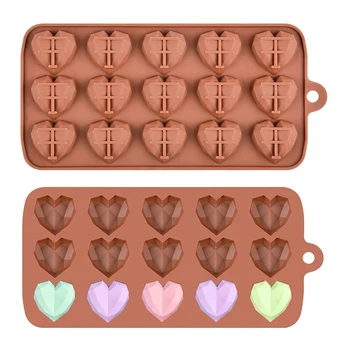 15cavities Mini Srdce Čokoláda Silikónové Formy Candy Formy Gummy Jelly Plesne Tortu Dekorácie, Doplnky