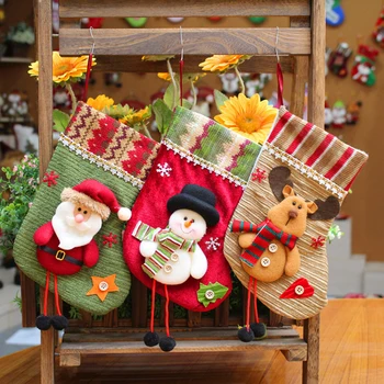 1Pcs Vianočné Pančuchy Ponožky Visí Prívesok Snehuliak Santa Elk Vianočné Cukrovinky, Darček Taška Krb Vianočný Strom Dekorácie Nový Rok 2022