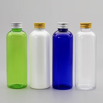 20pcs 250ml Prázdne Plastové PET Fľaše S Hliníkovým Skrutkovacím uzáverom Kozmetické Tekuté Mydlo Kontajner Šampón fľaša Esenciálny Olej