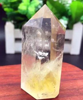 45-60 g prírodné citrine crystal prútik quartz bod veľmi dobré farebné