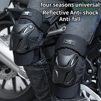4PCS Reflexné Anti-shock Anti-jeseň Koleno Koleno Podložky Univerzálne Motocyklové Ochranné Kneepad pre Mužov a Ženy Nohu Brnenie Koleno