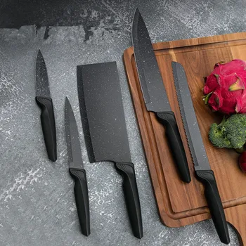 5-dielny nerezový kuchynský nôž set professional kované nožnice škrabka univerzálny nôž slicer nôž vhodný darček pre kni