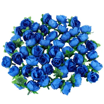 50 umelé ruže, 3 cm vysoký, svadobné dekorácie, námornícka modrá