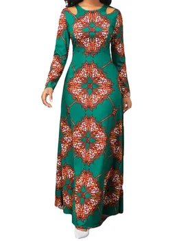 Africké Dashiki Šaty Tlač Maxi Šaty Etnických Abaya Bazin Šaty, Šaty Afrike Dlho Riche Lady Tradičné Lumbálna Islamskej