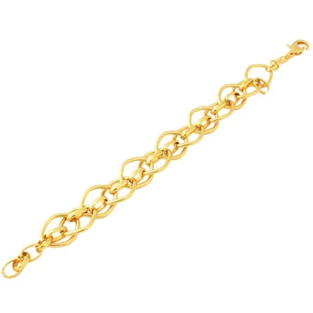 Americký módny zlatá farba Náramku 21 cm 18 MM Hrubé Reťaze Odkaz Náramok Mužov Šperky