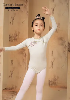 Balet Trikot Pre Dievčatá Čínsky Štýl, Vyšívané Kroje detský Plavecký Oblek Balerína Kostýmy