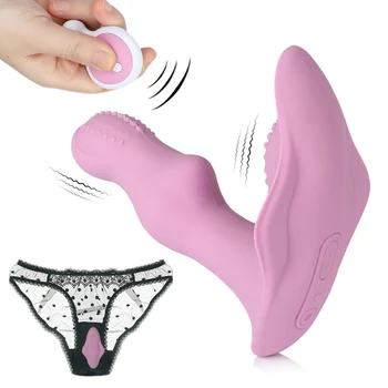 Bezdrôtové Diaľkové Ovládanie Nositeľné Strapon Vibrátor G-Spot Vibrátor, Dildo Klitoris Stimulátor Vibračné Nohavičky Sexuálne Hračky pre Ženy