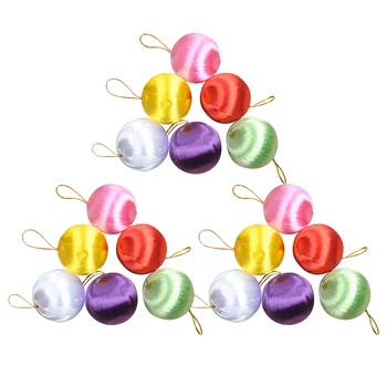 Christmasballs Treeornaments Dekorácie Hodváb Visí Dekor Ornament Snowball Dekorácia Satin Ozdobným Príveskom, Nerozbitné
