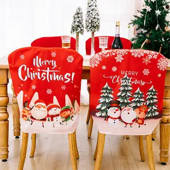 Dobrá Stolička Kryt Trvanlivý Pozdĺžneho Tvaru Opakovane Vianočné Stoličky Kryt Vianoce Stoličky Zadný Kryt Vianočné Stoličky Kryt
