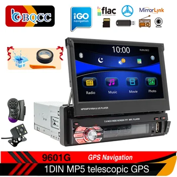 Doprava zadarmo 1DIN Stereo Zľava autorádia MP5 GPS Navigácie Displej HD 7' Zdvíhateľnej Dotykový Monitor, Bluetooth, SD, USB Nabíjačky