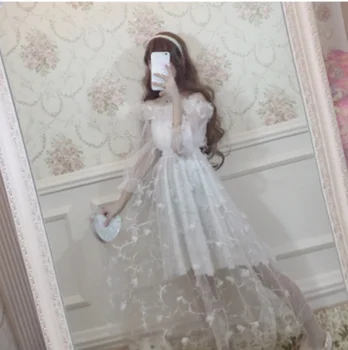 kawaii dievča gotický Palác princezná sladké lolita šaty, sexy troch-dimenzionální kvet oka viktoriánskej šaty lolita op loli cosplay