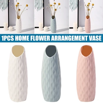 Keramické Vzhľad Plastových Váza, Nerozbitný Váza na Kvetiny Domáce Dekorácie