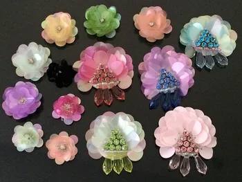 Krásne 3D Výšivky, Čipky Nášivka Kvet Šitie Čipky Trim DIY Plavidlá