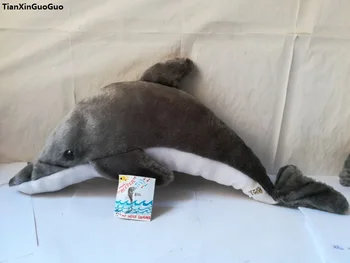 krásne šedé dolphin plyšové hračky veľké 50 cm tučniak mäkké bábiky hodiť vankúš Vianočný darček w0126