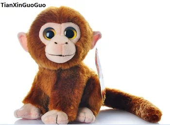 kvalitný tovar o 18 cm roztomilý drepe opice plyšové hračky tmavo hnedé opice mäkká bábika baby hračky darček k narodeninám s0325