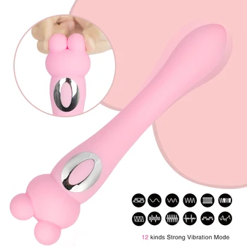 Kúrenie AV Stick Vibrátor Pre Ženy, USB Nabíjanie G Mieste Stimulátor Klitorisu Čarovná Palička Masáž Sexuálne Hračky pre Ženy Masturbator