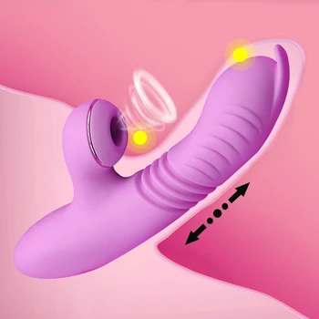 Kúrenie Rabbit Vibrátor Automatické Teleskopické Dildo Vibrátor Klitorisu Sania Orgazmus Stimulovať Sexuálnu Hračku Pre Ženy Masturbator Darček