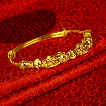 Kúzlo Náramok pre Ženy Korálky Bangles 14K Zlata Plátovaného Nastaviteľné Náramky pre Svadobné Zapojenie Výročie Šperky Žena