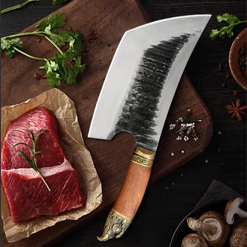 Longquan Kuchynský Nôž Ručne Kované kuchársky Nôž na Drvenie a Kovanie pre Domácnosť Mäsa Sekáčik Kosti Nôž 9 Varenie Nástroj