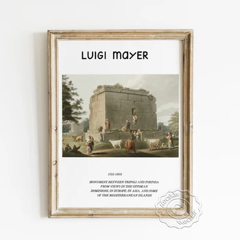 Luigi Mayer Domova Vytlačí Plagát, Pamätník Medzi Tripolis A Tortosa Z Názory V Osmanské Panstvo Maliarske Plátno