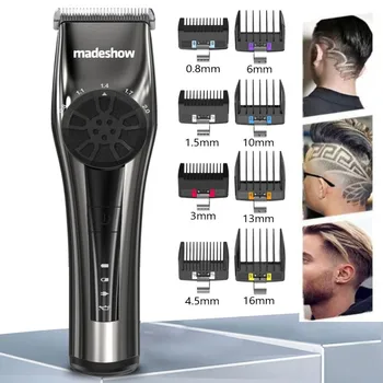 Madeshow M2+ Vlasov Zastrihávač Pre Mužov Najnovšie Elektrolyticky Pokrývajú Telo Nastaviteľné Professional Hair Clipper Akumulátorový/Kábel Účes Stroj