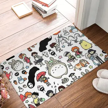 Môj Sused Totoro Anime Non-slip Rohožky Roztomilý Obývacia Izba, Kuchyňa Mat Vitajte Koberec Krytý Vzor Dekoru Vitajte Mat Rohožky
