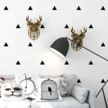 Nordic štýl, tapety, doplnky, moderný jednoduché geometrie čierny a biely trojuholník obývacia izba, spálňa, TV joj, tapeta na stenu