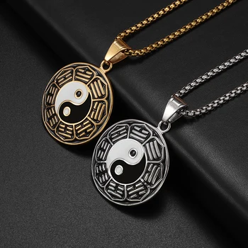 Nové Klasické Módne Čínsky Štýl, Tai Chi Osem Trigrams Náhrdelník Prívesok pre Mužov, Ženy Osobitný Význam Amulet Šperky