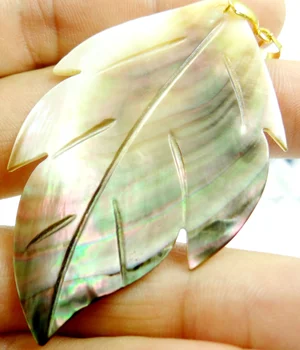Nový Módny Prírodný Shell Listy Prívesok Charms náhrdelník pre ženy Šperky Robiť šperky DIY Zistenia doprava Zadarmo