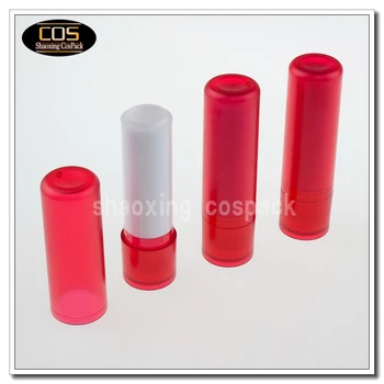 online veľkoobchodný červená prázdne balzam na pery, kontajnerov, LB02-4.8 g červenej kolo prázdne make-up rúry obaly pre balzam na pery