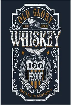 Originálne Retro Dizajn Starej Slávy Whisky Tin Kovové Značky Wall Art | Hrubý Plech Tlače Plagát na Stenu, Dekorácie pre Bar