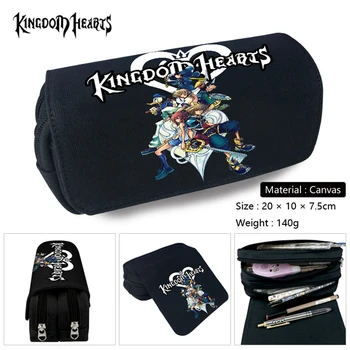Peračník Anime Kingdom Hearts Zips Cartoon Cestovné Chlapci Dievčatá Kozmetická Taška Plátno Študent Penbag Ženy Makeupbag Kancelárske Potreby