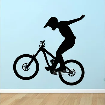 Požičovňa Bicyklov Extrémne Športy Samolepky na Stenu Domov Obývacia Izba Dekor Freestyle Motorke Nálepka pre Chlapcov Art Nástenné Spálňa P72