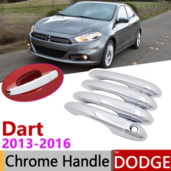 pre Dodge Dart 2013~2016 Luxusné Chrome Exteriérové Dvere, Rukoväť Kryt Auto Príslušenstvo Nálepky Výbava Súbor 4Door 2014 2015
