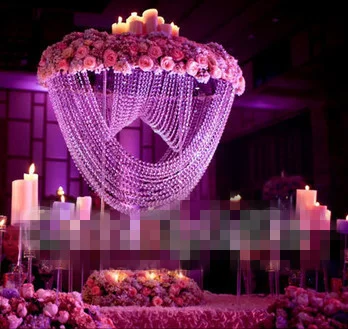 Priehľadný akrylový svadobný stôl centerpieces pre kvetina stand kvet základ a svadobné dekorácie