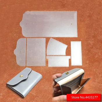 Ručne vyrábané kožené nástroje Karty package peňaženky verzia kreslenie DIY šablóny výkresu PVC kreslenie