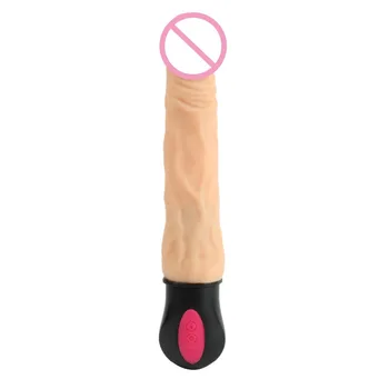 silný šok, mäkké silikónové dilda vibrátor, Dildo, vyhrievané rod ženský elektrické 12frequency simulácia Nepremokavé sexuálne hračky pre ženy