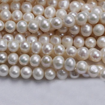 Skutočné veľkoobchod 5strands 9mm AA - white-off kola white pearl pramene voľné korálky ženy lady šperky urob si sám