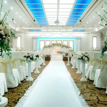 Svadobné dekorácie, Svadobné Biele Koberec Runner 1.5 meter šírky 20 metrov dĺžka svadobné party dekorácie, svadobné dodanie uličkou