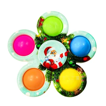 Tie Dye Jednoduché Fidget Spinner Finger Bublina Strane Spinner Odbúranie Stresu Zmyslové Hračky Strany Prospech Pre Deti Vianočný Darček