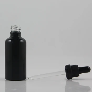 Top 50 ml čierne sklo aromaterapia kvapaliny pipety fľaša fľašiach,kozmetické obalového skla esenciálny olej kvapkadla fľašu