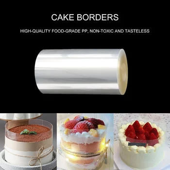 Transparentné Tortu Listy Hrany Film Jednorazové Tortu Okraji Golier Viacúčelový Cake Zdobenie Golier vhodný pre Pečenie Dodávky