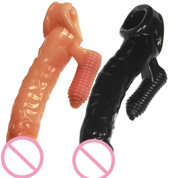 triple Vibrátor, Kondómy, Oneskorenie, trvajúce Penis Krúžok sexuálnu Hračku pre Človeka Klitoris Masáž Stick Masturbácia Penis Vylepšenie Stimulovať ED Prezervatívy