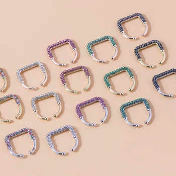 U Shape Zirkónmi Štvorcového Duté Náušnice Jednoduché Crystal Drahokamu Brincos Pre Ženy Módny Trend Dámy Prom Šperky