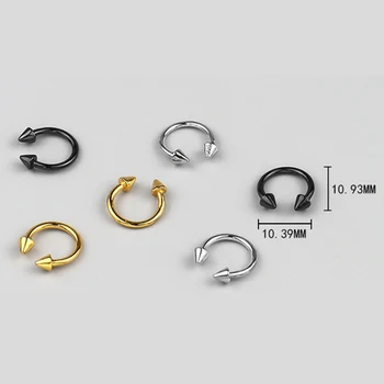 U-tvarované Klip Náušnice Bez Prepichnúť Uši Jednoduché Módy Gold & Čierna Farba, Náušnice Pre Ženy Šperky Vysokej kvality