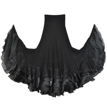 viac veľkosť čiernej tlače sála sukne ballroom dance sukne valčík šaty flamenco sukne sála šaty žien sála praxi nosenie