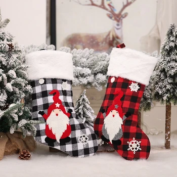 Vianočné Ponožky Dekorácie Santa Elk Textílie Darček Ponožky Pre Deti, Ohnisko Vianočný Strom Decor Domov Decoretion