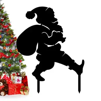Vianočné Siluetu Dvore Prihlásiť Vianočné Snehuliak Santa Snowflake Vkladov Darček Pre Rodinu, Priateľov, Vonkajšie Státie Visí Displej
