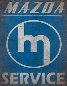 Vysoká Kvalita Mazda Služby Vintage Inzerát Garáž, Dielňa Kovov Cín Podpísať Plagát